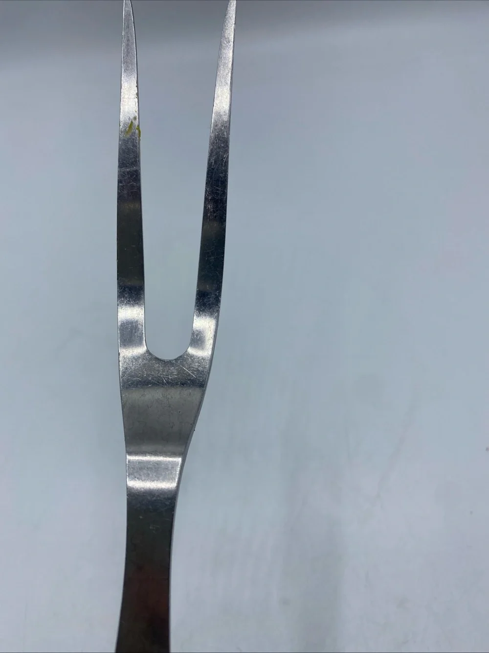 Vintage Flint Carving Fork 12” Stainless Steel Black Handle Meat Fork 2 Prong